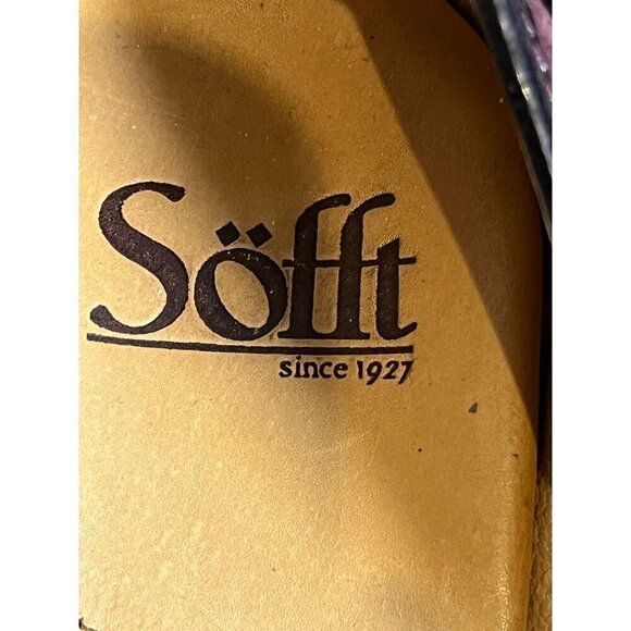 Sofft Suede Shoe Women 8.5 Maroon Heel Slip On Witchy Retro Festival Boho Fairy - Picture 2 of 13